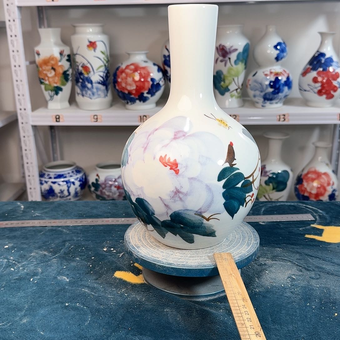 摆件景德镇陶瓷天紫牡