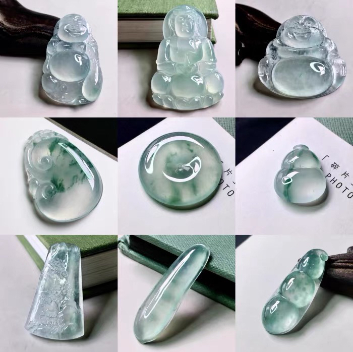 冰种天然翡翠A货联系客服选购（请勿私拍）