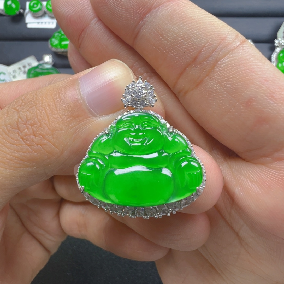 翡翠银S925镶嵌颈饰