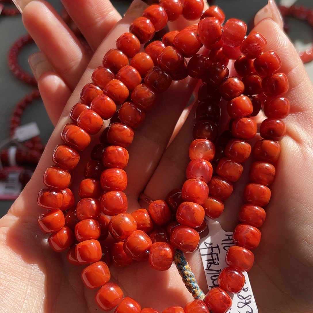 南红玛瑙手链未镶嵌