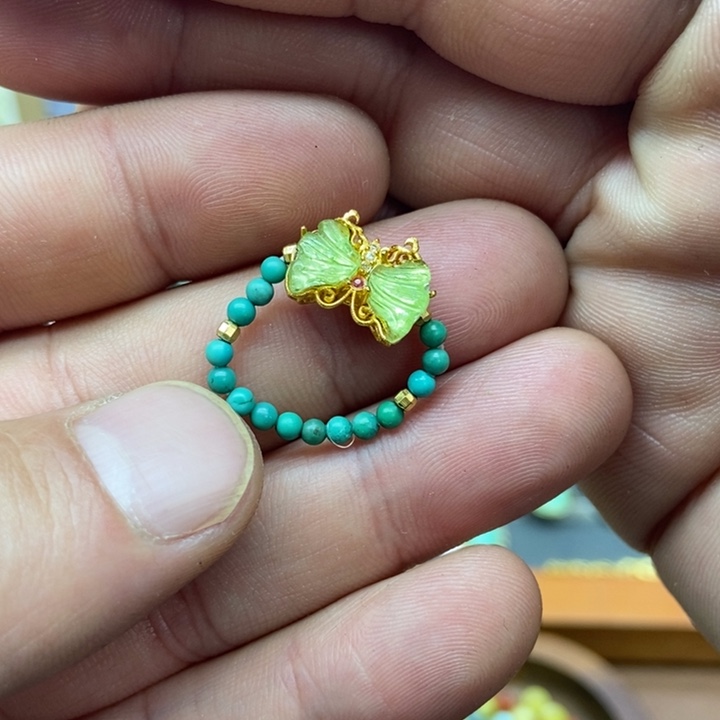 南红玛瑙合金戒指