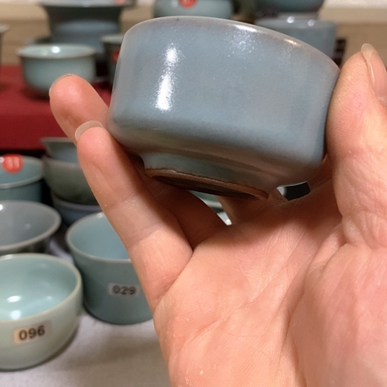 汝官窑釉色，扳指杯