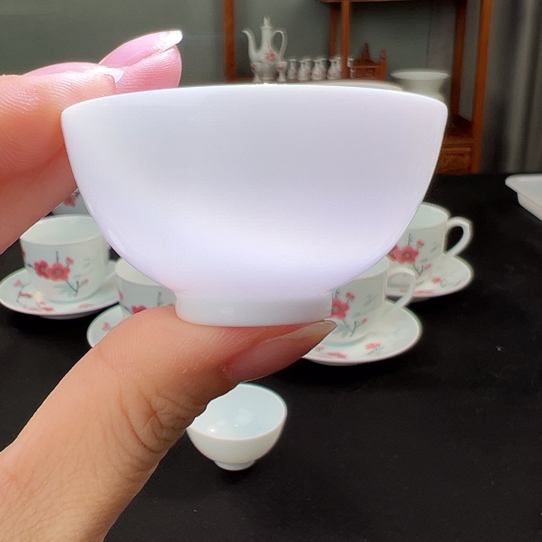 柴窑素胎精品一口杯