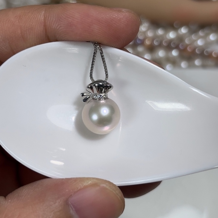 淡水珍珠颈饰银S925镶嵌