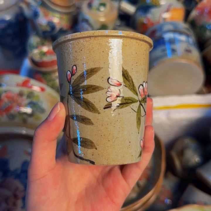 瓷片手工手绘细微不一样