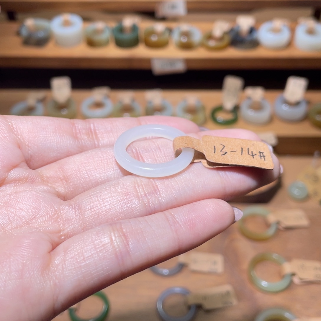 和田玉戒指未镶嵌淡*16.8