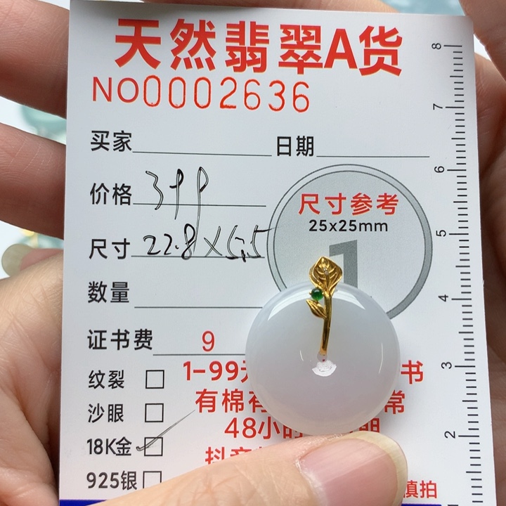 颈饰未镶嵌翡翠平安扣