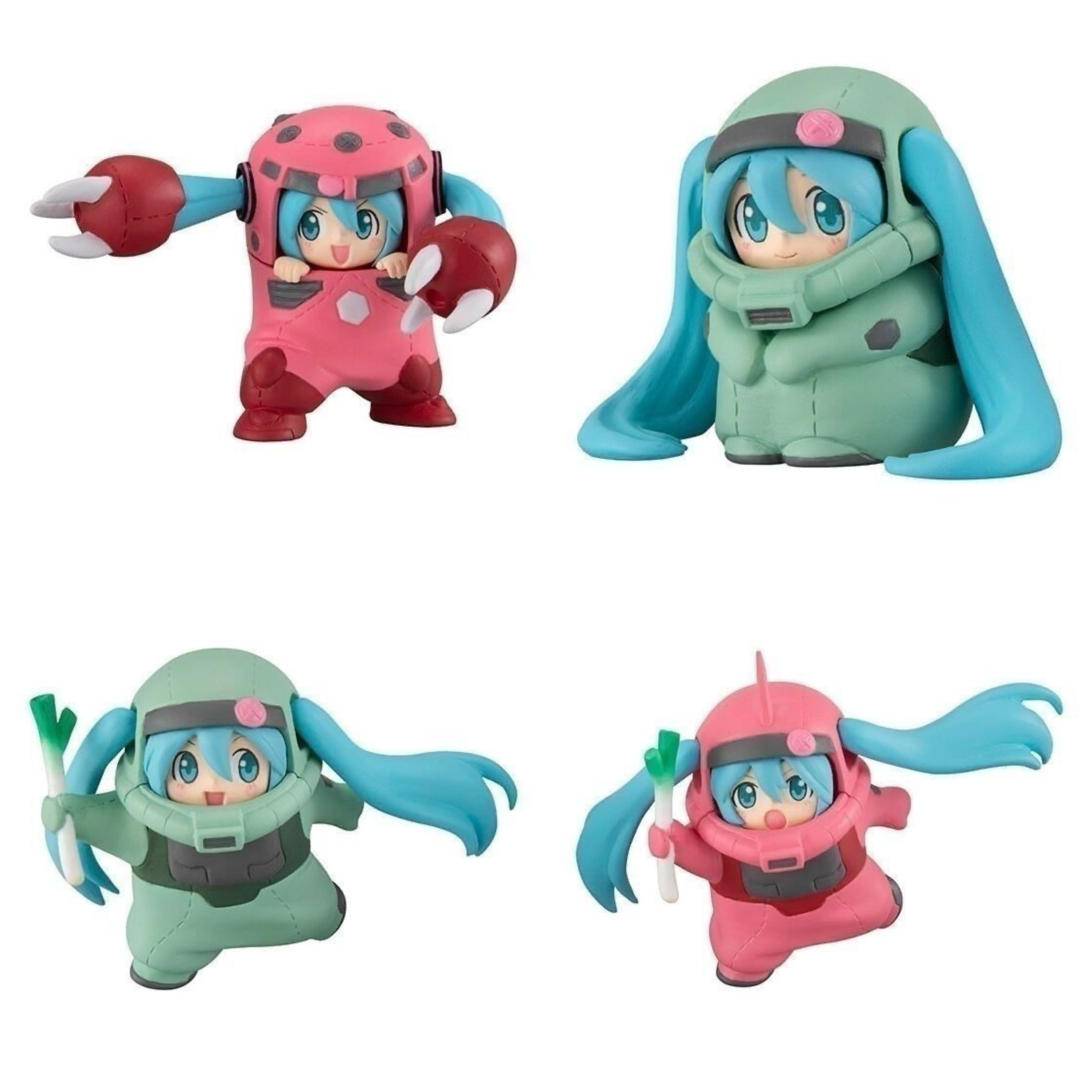 扭蛋 高达X初音未来周年联动联名人偶 miku小摆件