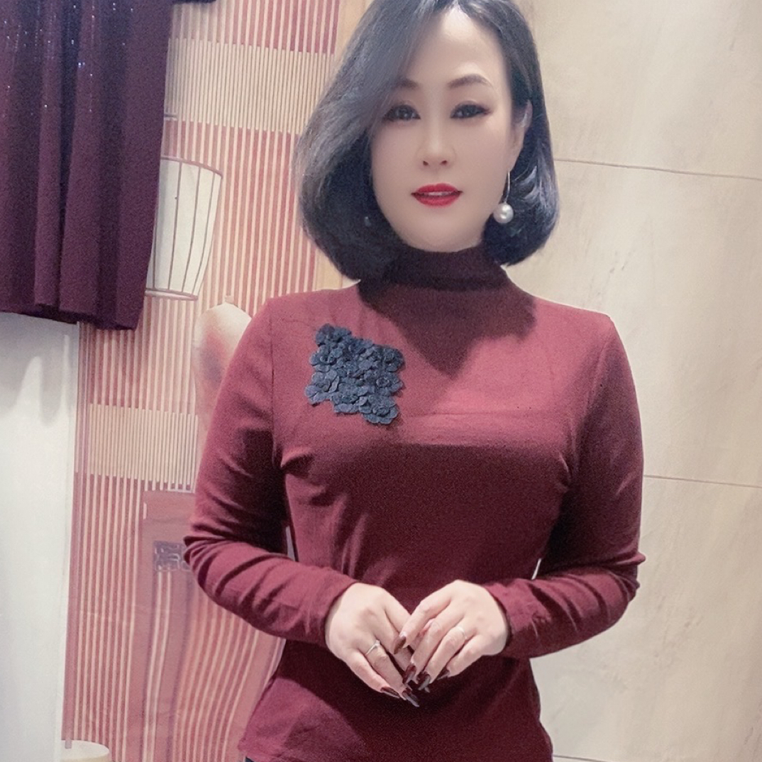 弹力高领衫休闲长袖