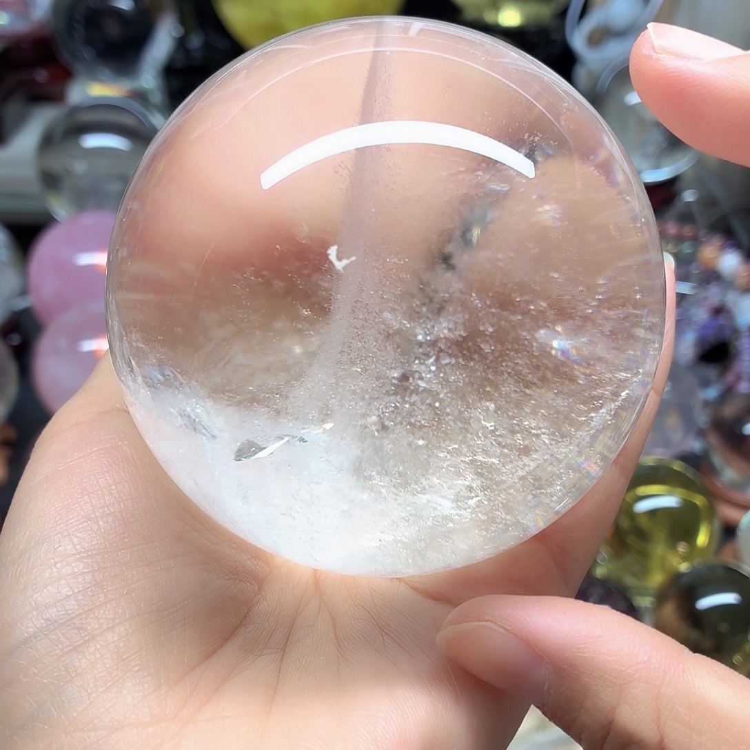 葫***铛珠宝半成品水晶未镶嵌白水晶83A007