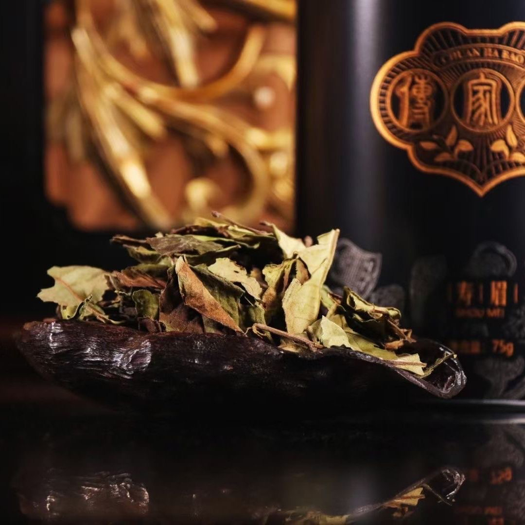 绿雪芽福鼎白茶传家宝2019寿眉原料75克一罐