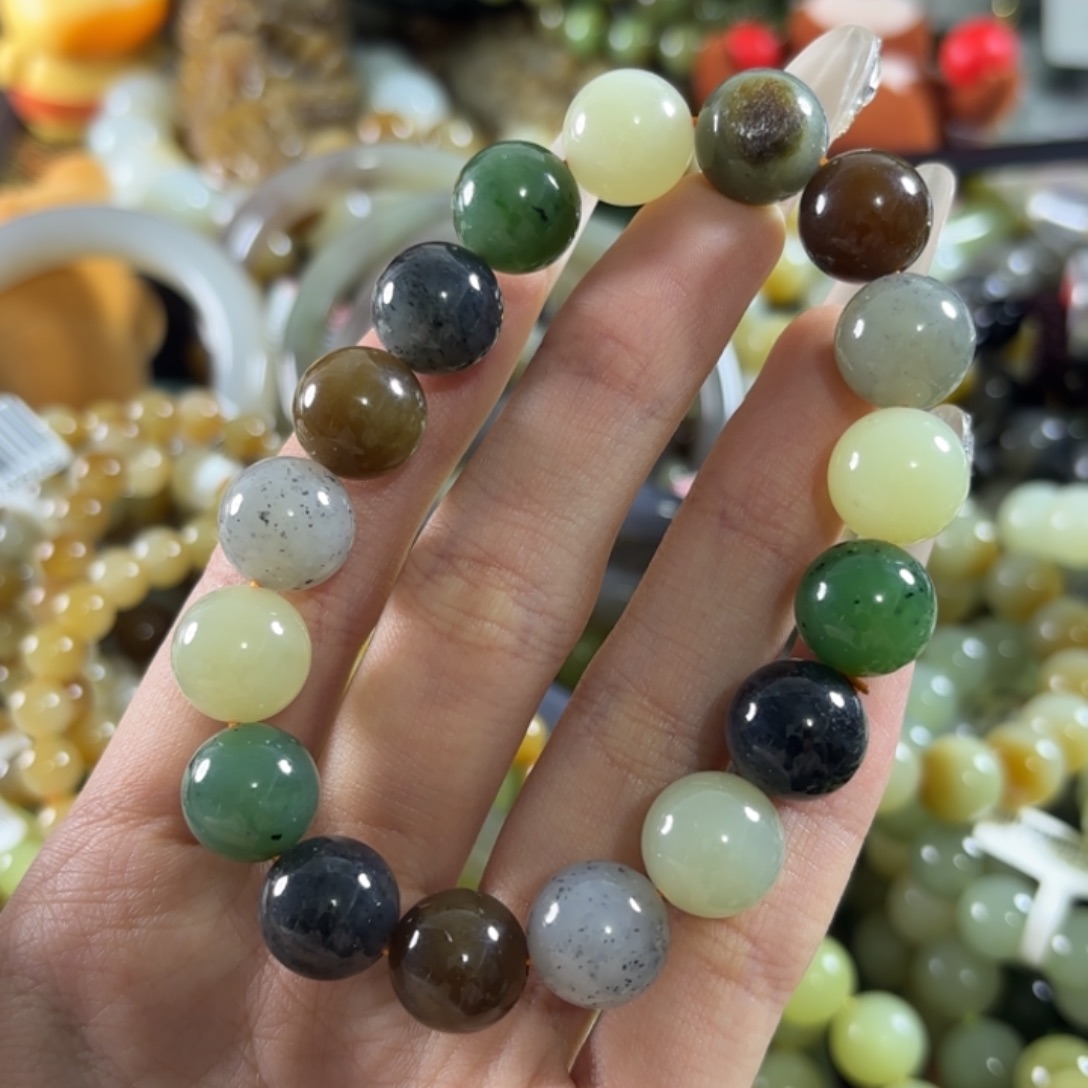 和田玉未镶嵌手链192