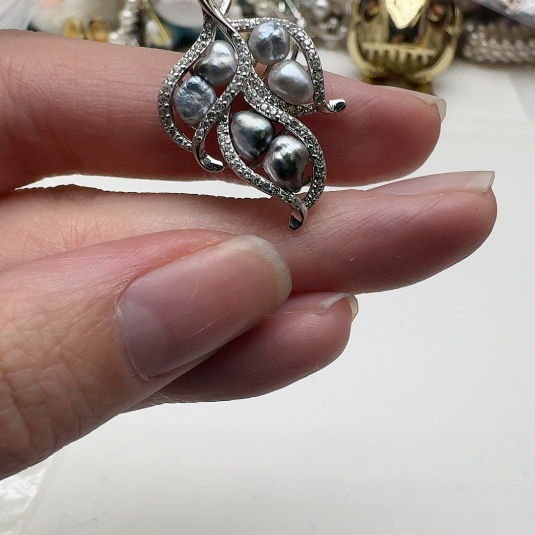 海水珍珠颈饰银S925镶嵌