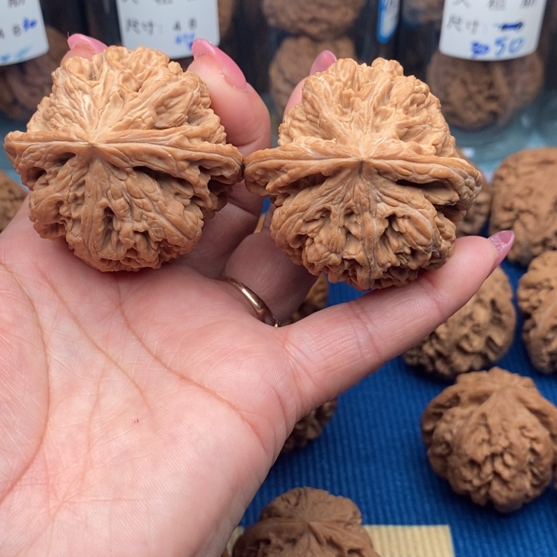 _***途文玩核桃把件粗筋49