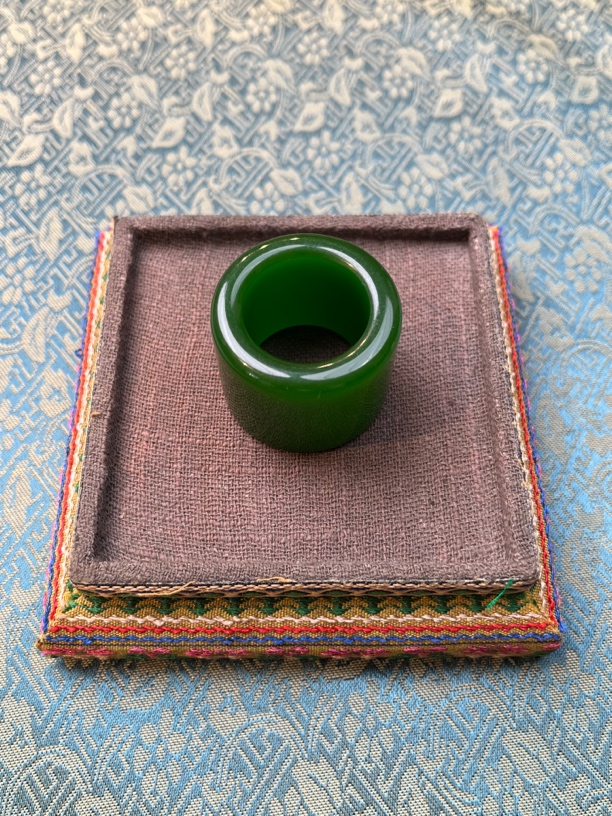 大美精选精品高端绿扳指指围21-23D57