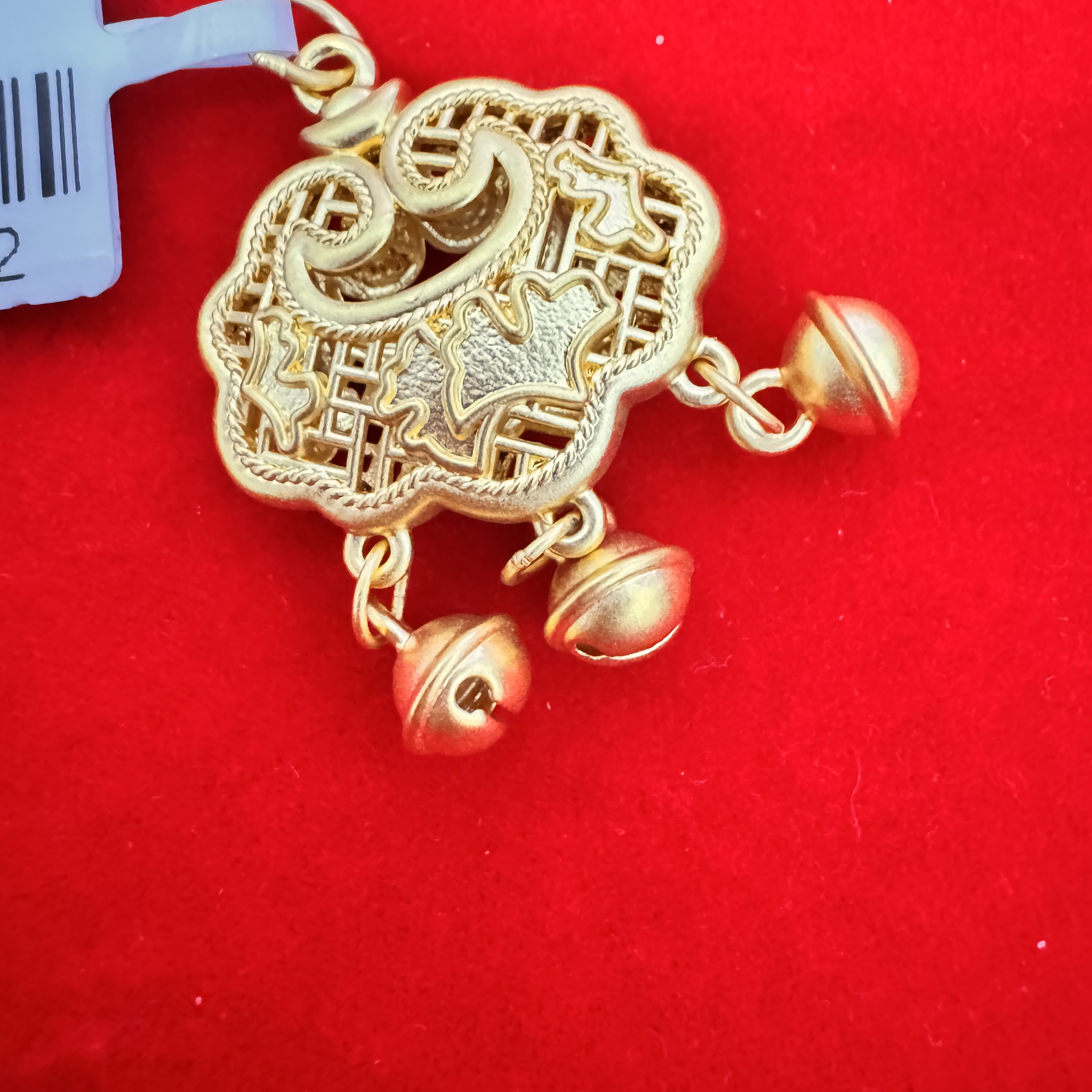 【思思专享】足金999 铃铛锁包 1.45  GP 添金纳福