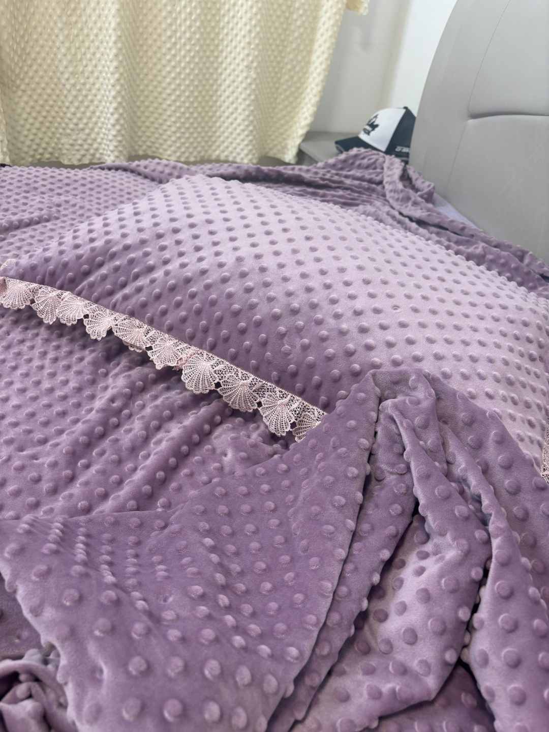 豆豆绒成人枕头套韩版轻奢花边牛奶绒保暖高颜值御姐少妇枕头定制