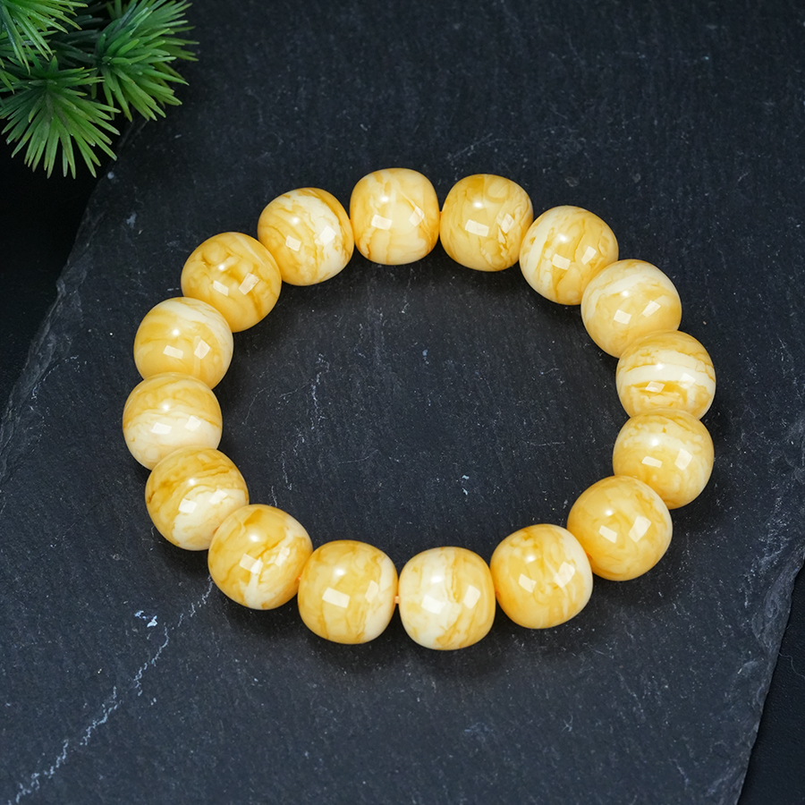 焦皮橘浓蜡虎皮纹同料单圈手串纯天然原矿琥珀蜜蜡虎皮平安扣单珠