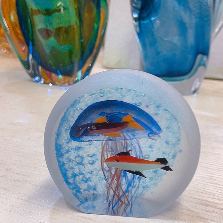 无铅玻璃琉璃花瓶高9口9