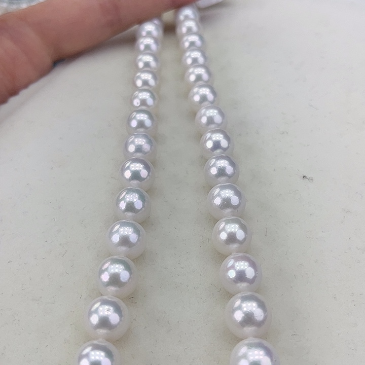 淡水珍珠颈饰银S925镶嵌卡10-11炫彩高品