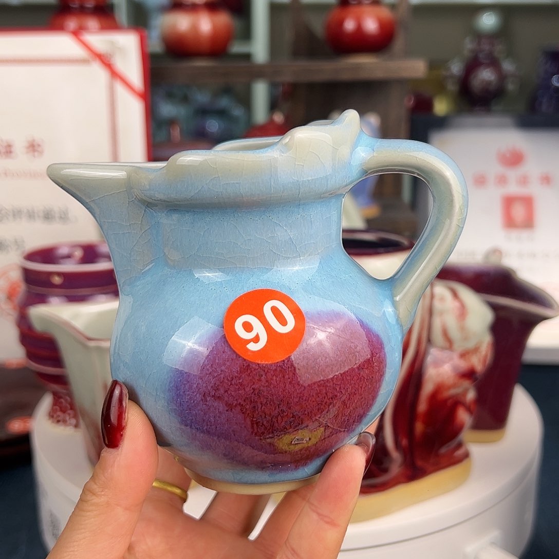 摆件郑家钧窑摆件微瑕