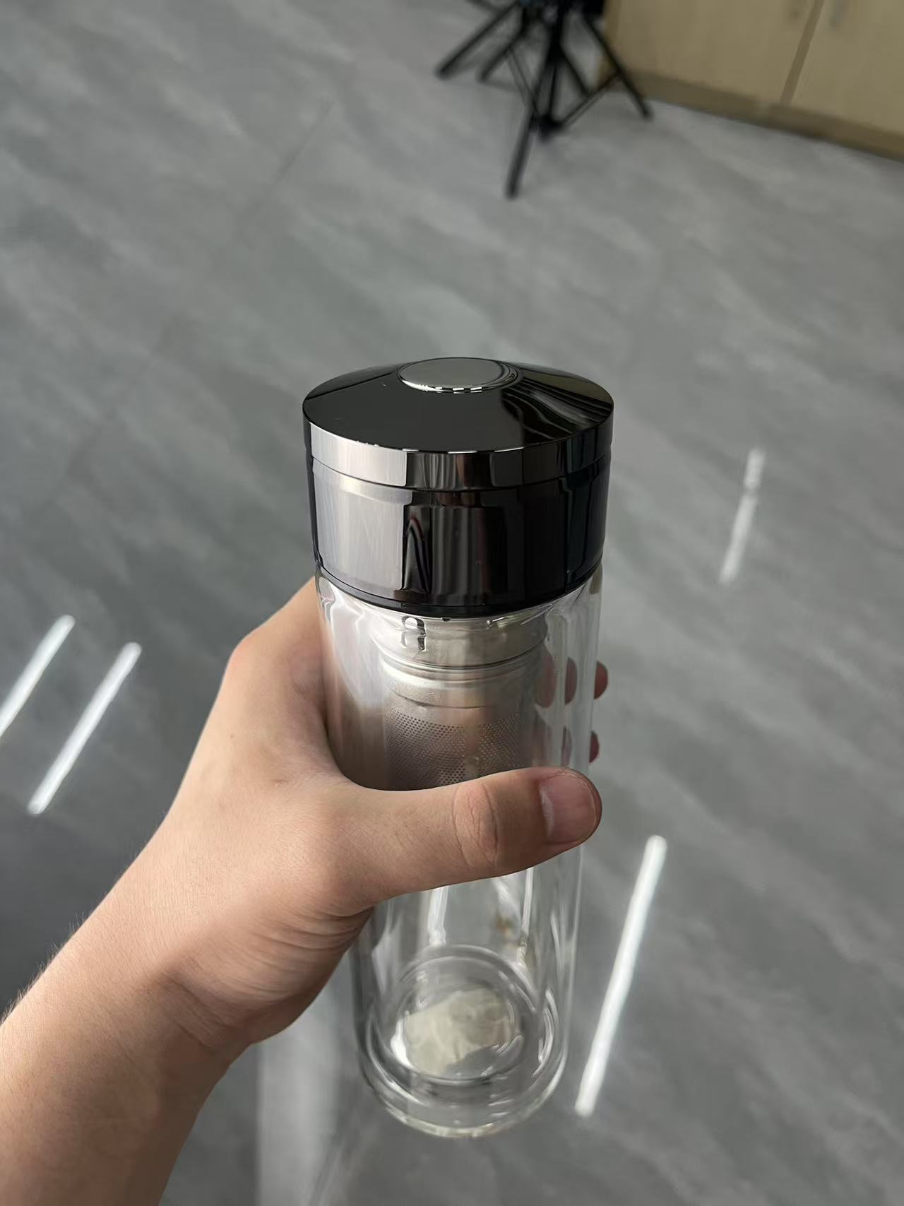 茶水分离双层高硼硅玻璃杯内胆加厚食品级材质加厚耐热隔热泡茶