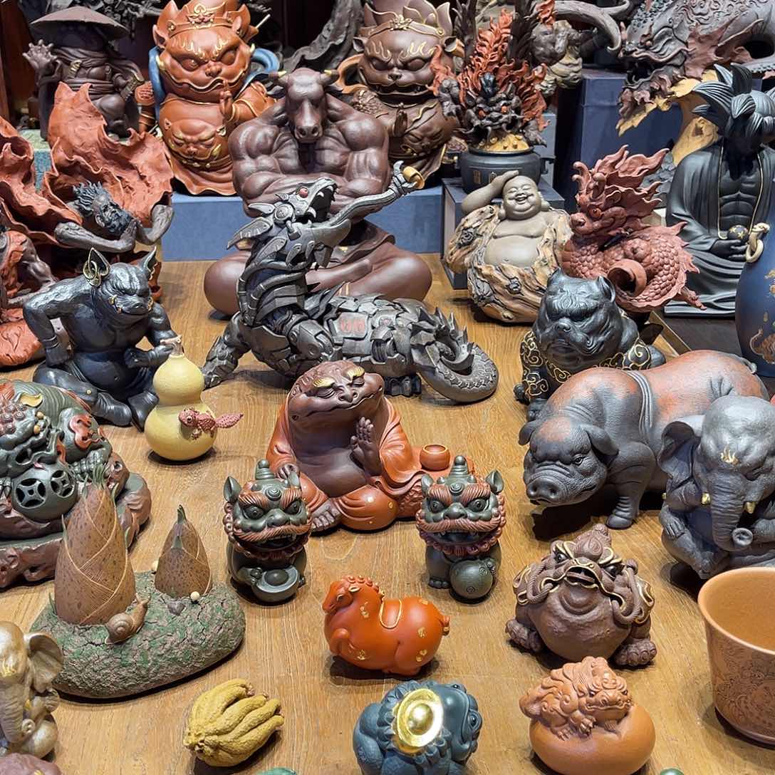 紫砂茶宠查***哦金鱼茶宠