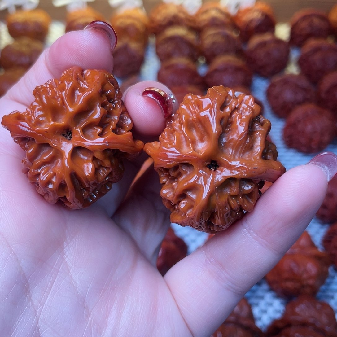 桃核吊坠文玩核桃 手把件 苹果圆 36