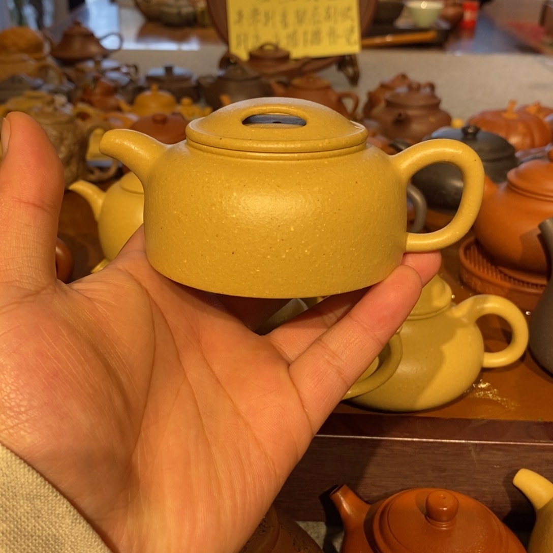 紫砂茶壶原矿本山绿泥之梨皮绿泥牛盖190cc