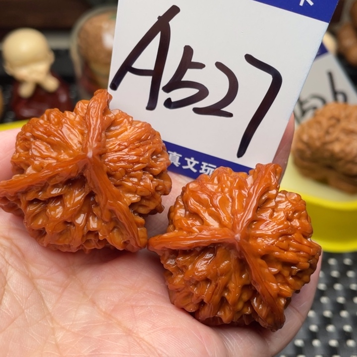 桃核把件盘山三棱40