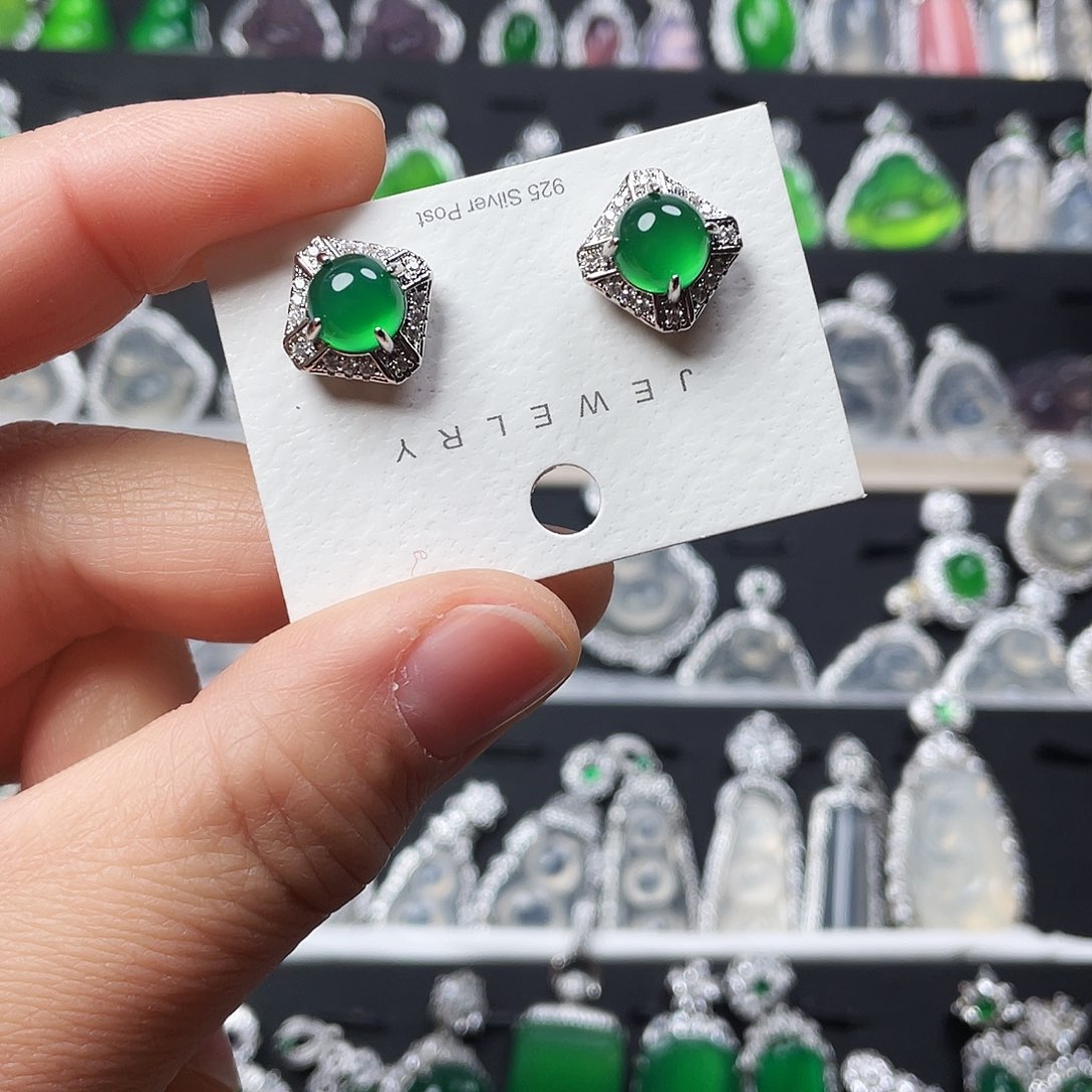 玛瑙/玉髓耳钉合金