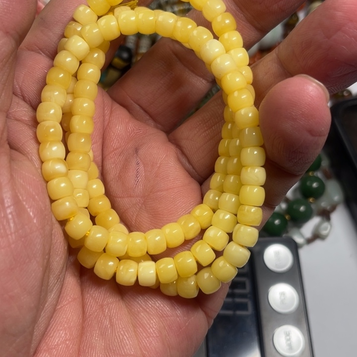 琥珀颈饰未镶嵌蜜蜡脖挂未镶嵌108