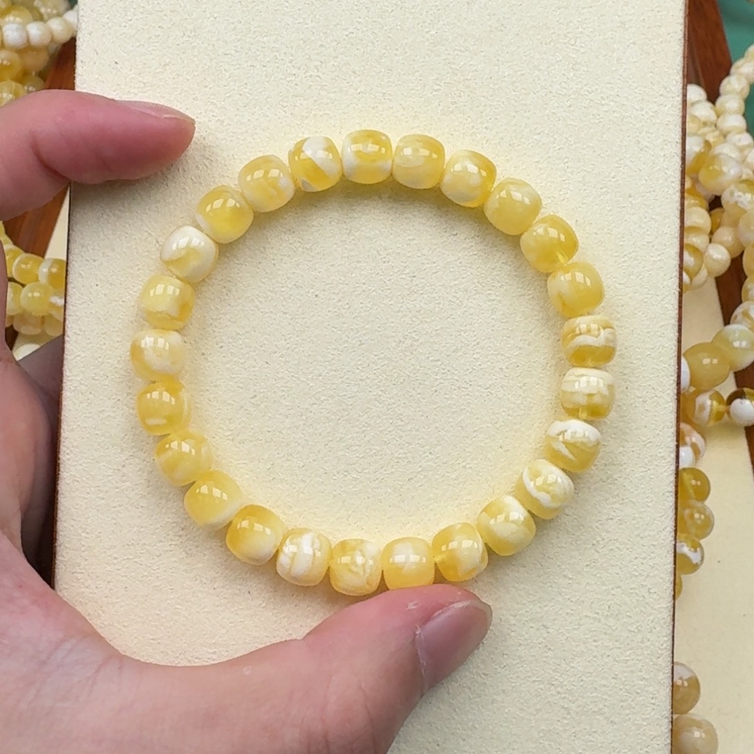 未镶嵌蜜蜡手链8mm精工老型手串