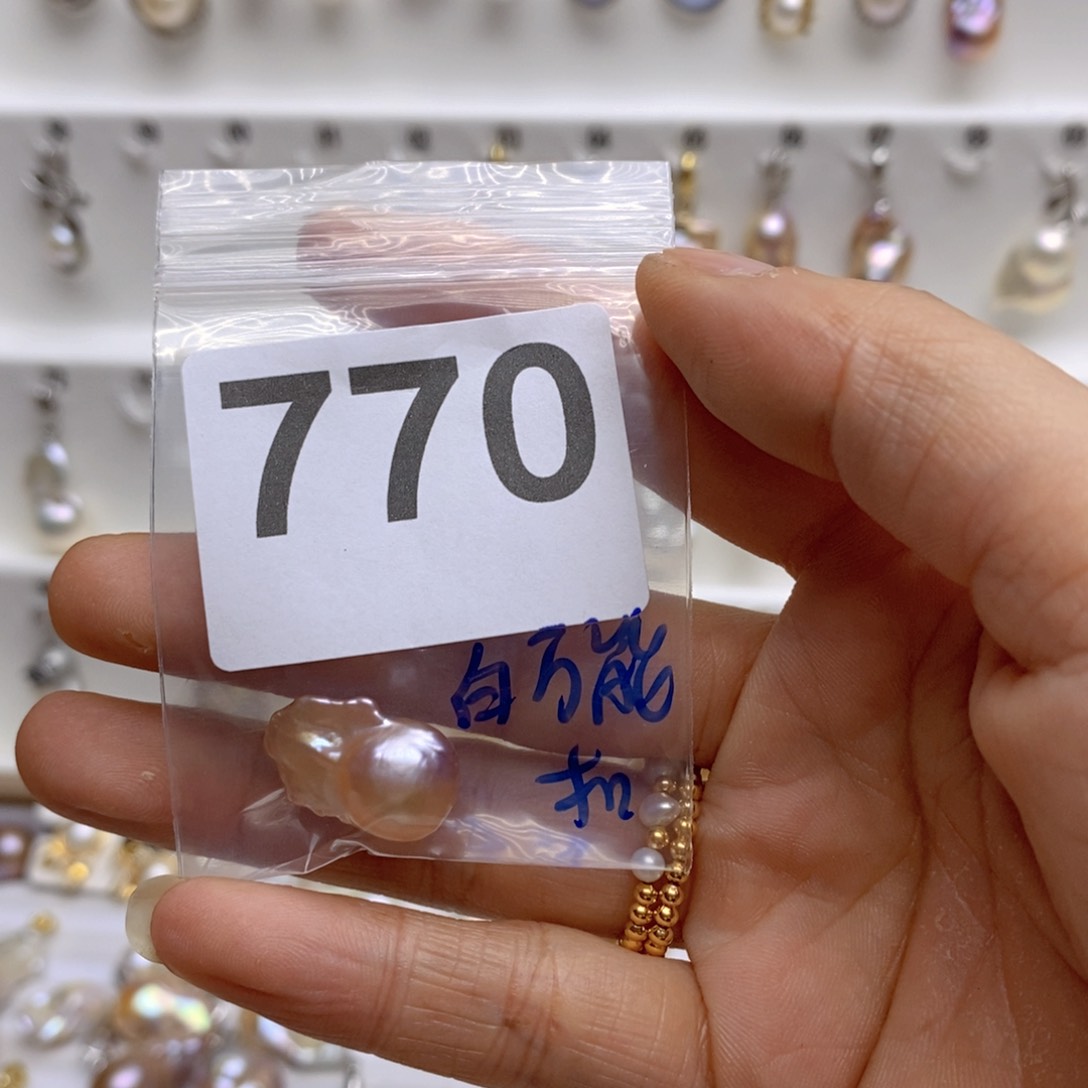 淡水珍珠颈饰银S925镶嵌真*770