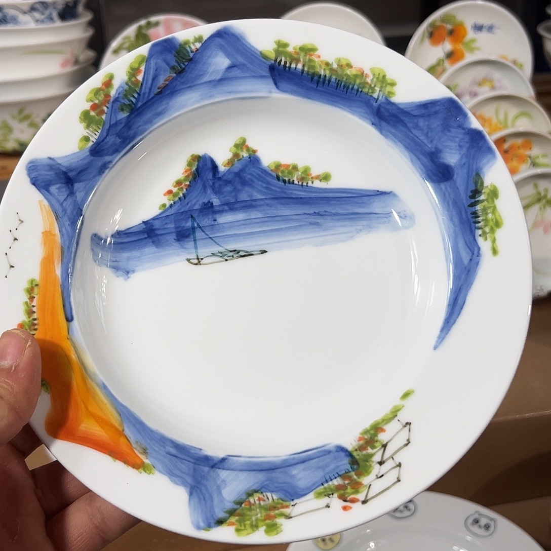 陶瓷景德镇高温陶瓷8寸盘