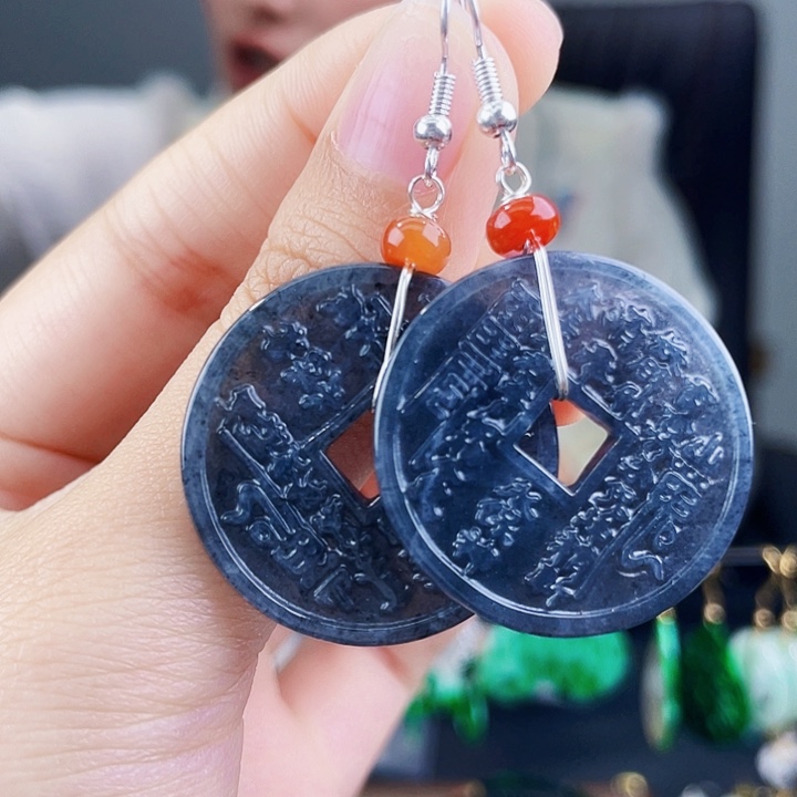 翡翠耳饰未镶嵌饰品