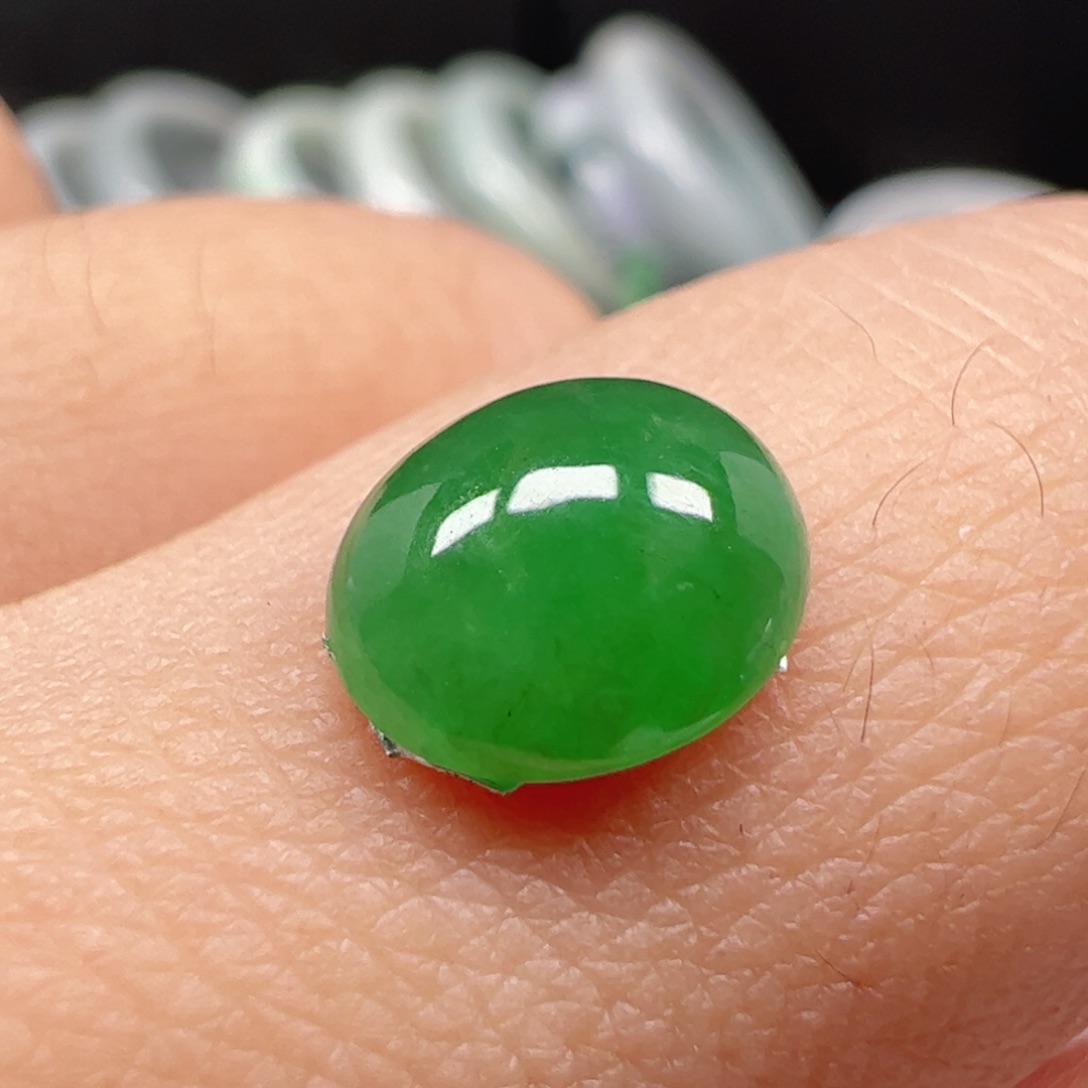 翡翠未镶嵌耳饰蛋面