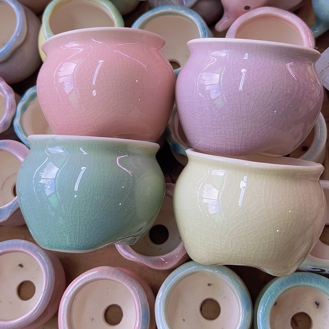 陶瓷花盆当场满12包邮