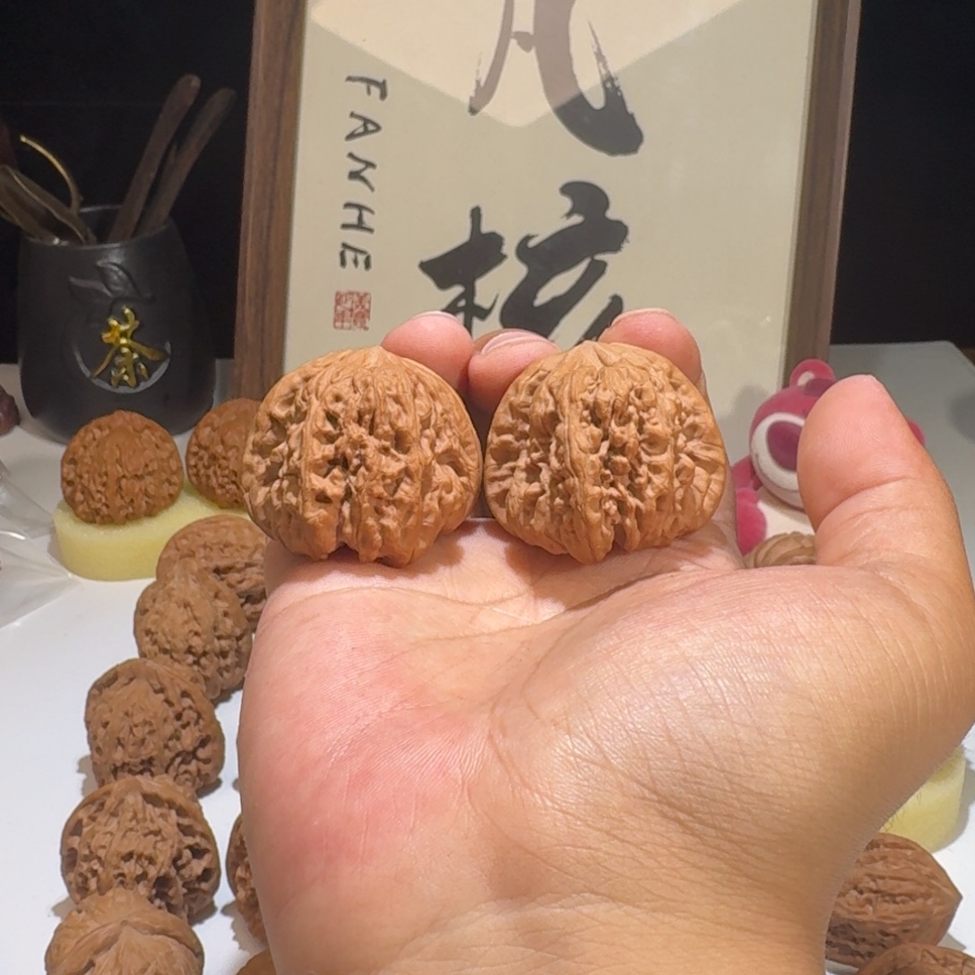 楽***文玩核桃吊坠40尺寸平谷凹底