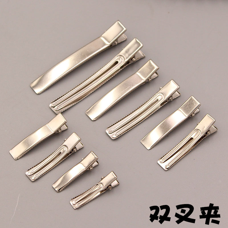 加厚品质双叉夹鸭嘴夹一字夹diy发夹头饰材料配件