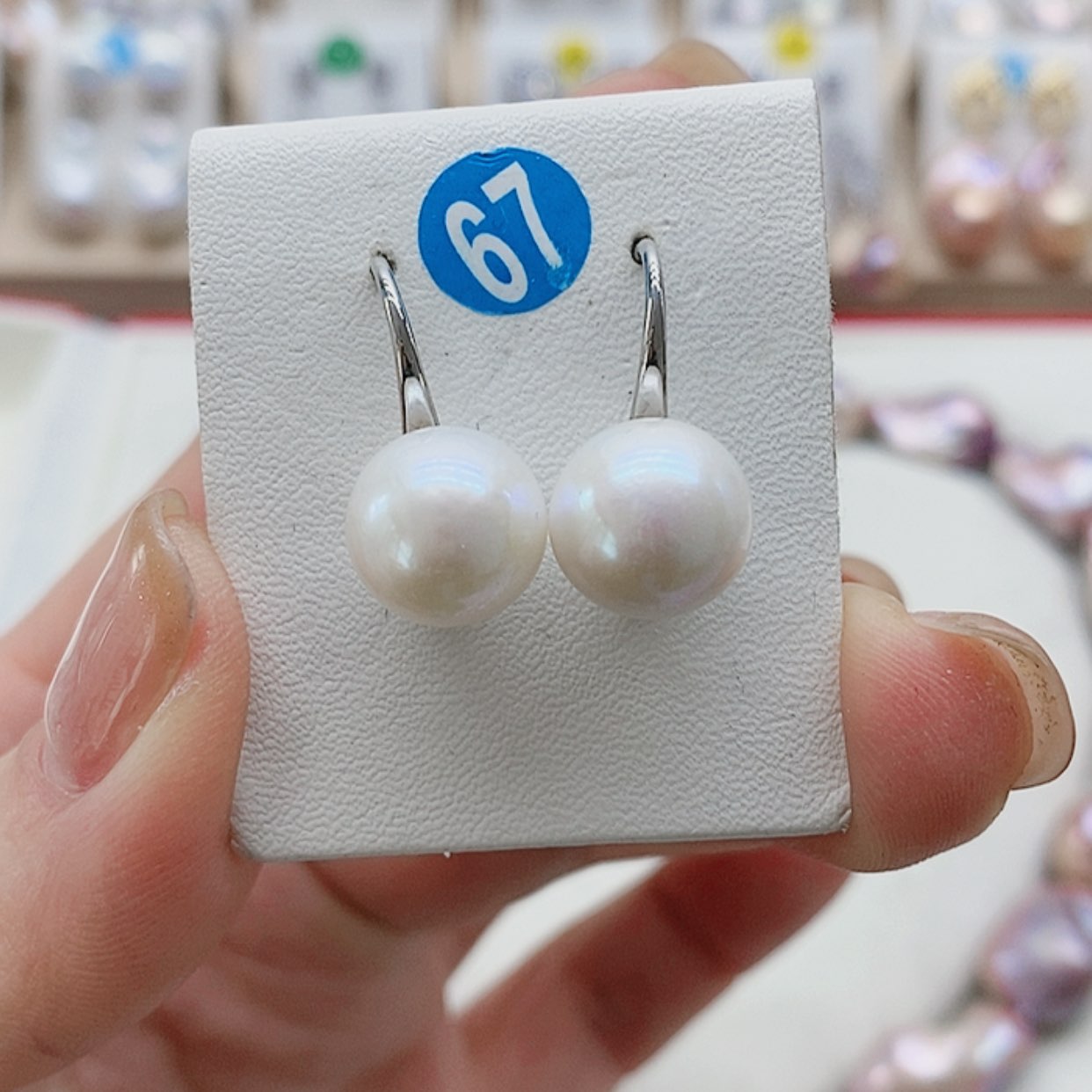 【闪购商品】淡水珍珠耳饰银S925镶嵌