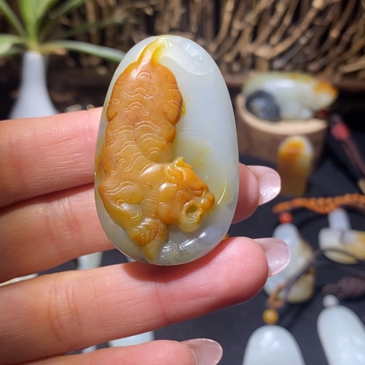 和田玉吊坠(不含链)未镶嵌阳*