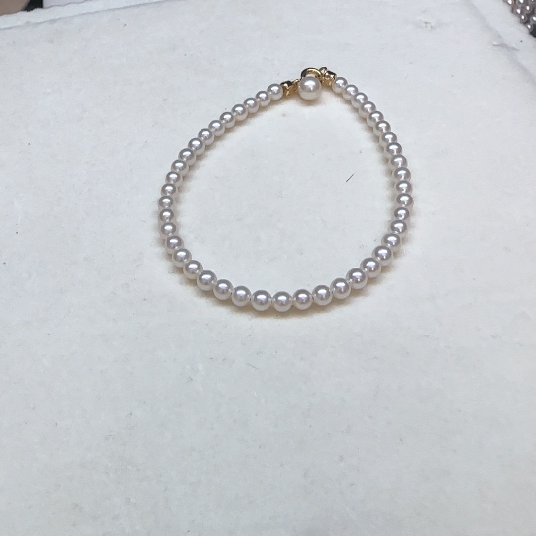 淡水珍珠手链银S925镶嵌