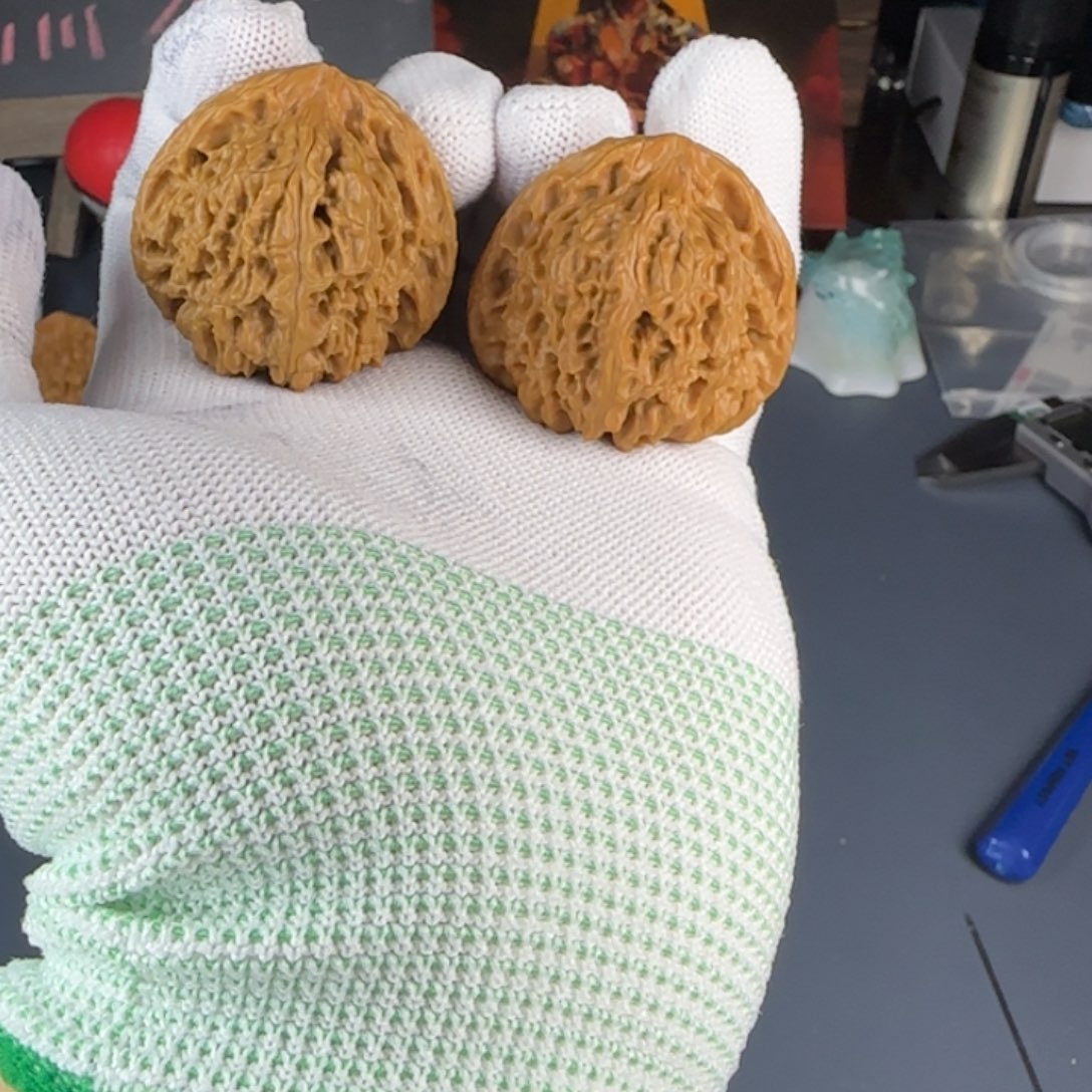 文玩核桃把件41全品正三角逐鹿南疆