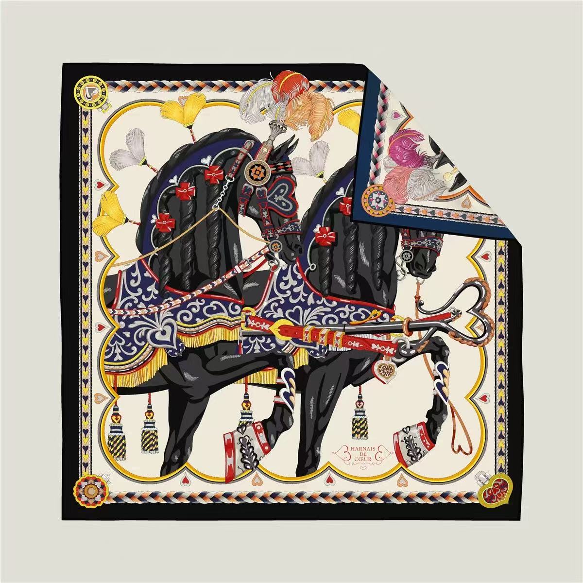 蒙晶·【桃心大马】丝毛秋冬款保温时尚百搭女士披肩围巾大方巾