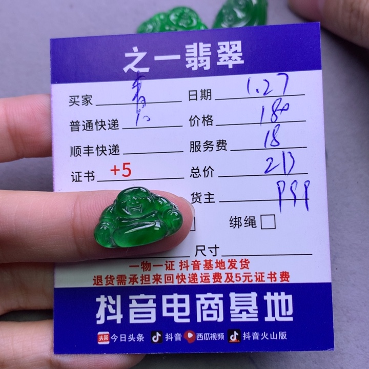 翡翠颈饰未镶嵌青****）