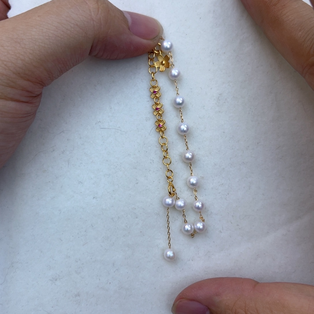 淡水珍珠手绳银S925镶嵌