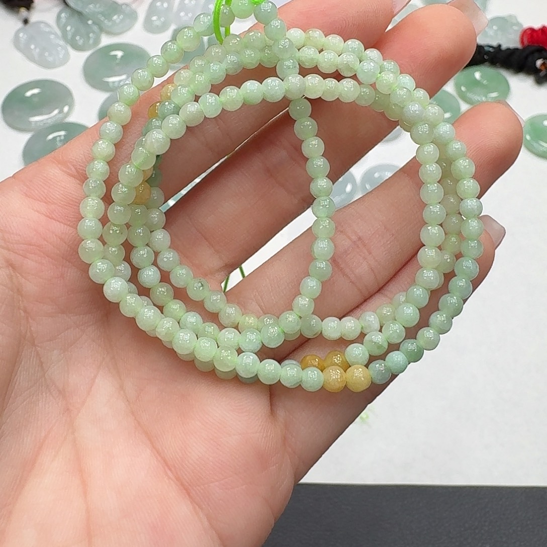 翡翠未镶嵌毛衣链多样性发其一