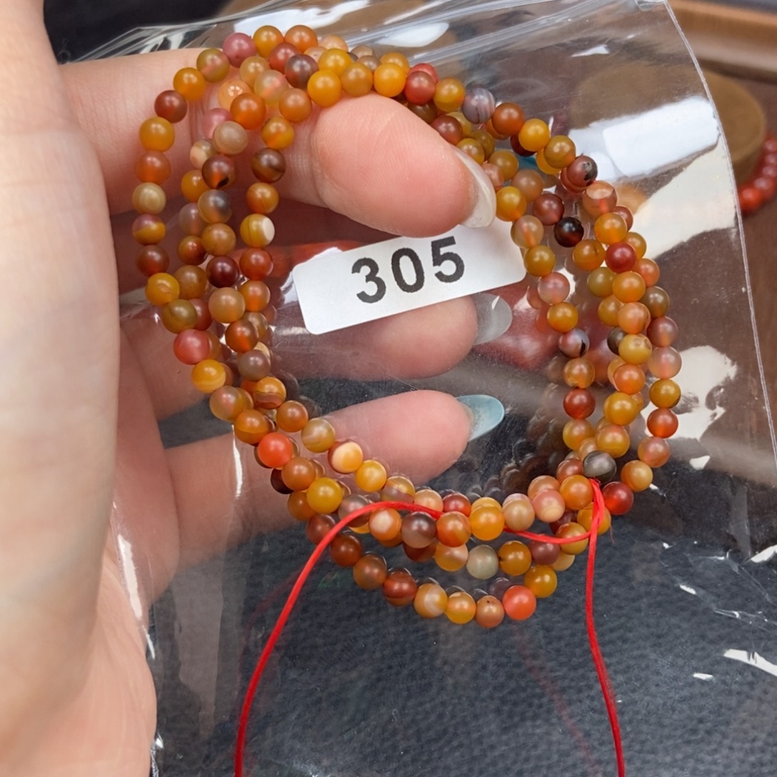 南红玛瑙未镶嵌手链卡4.3