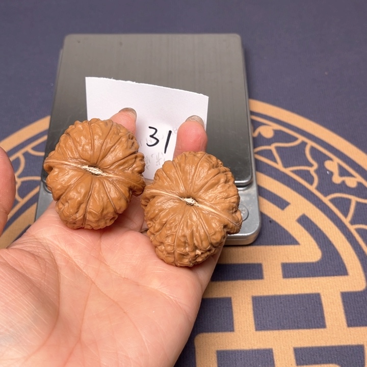 文玩核桃把件40南瓜墩